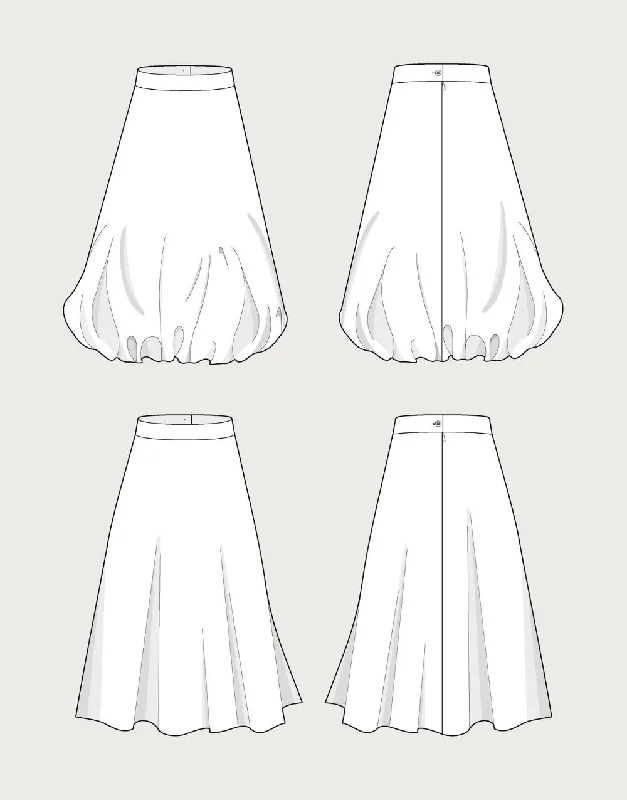 Black Dresses for Versatile -Balloon Skirt Sewing Pattern, The Assembly Line