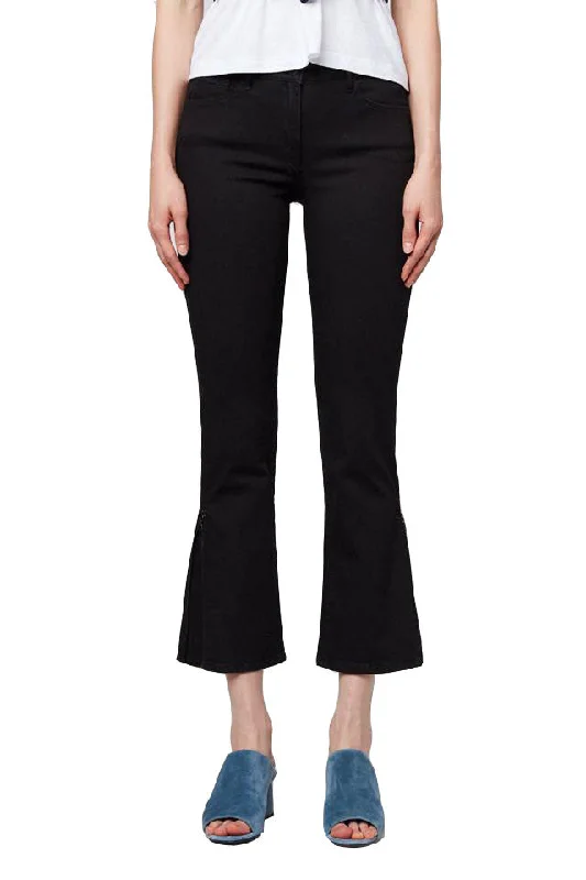 Bold color tight trousers for women with bright hues and daring style choices -3 X 1 Women's W25 Midway Gusset Zipper Black Jeans