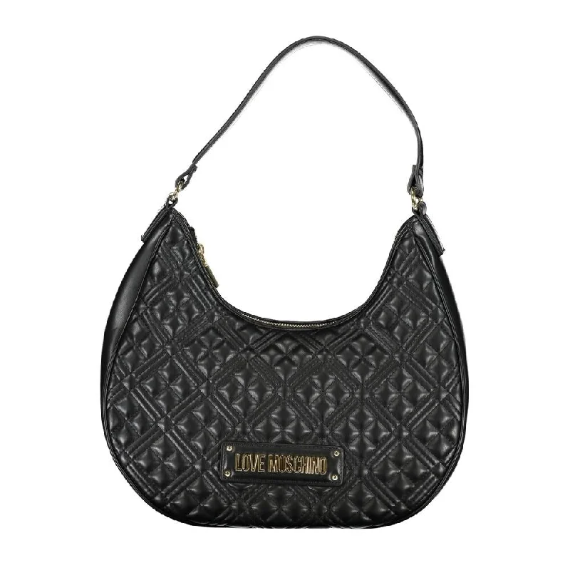 Handle bags with lightweight nylon for ease -Love Moschino Black Polyethylene Women's Handbag