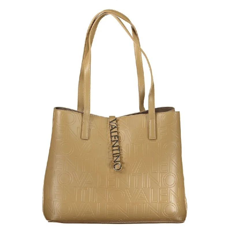 Handle bags with sturdy bases for stability -Valentino Bags Beige Polyethylene Women's Handbag