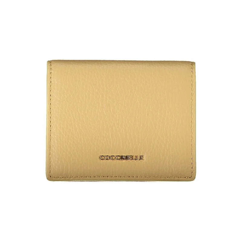 Handle bags with modern cutouts for style -Coccinelle Beige Leather Women's Wallet