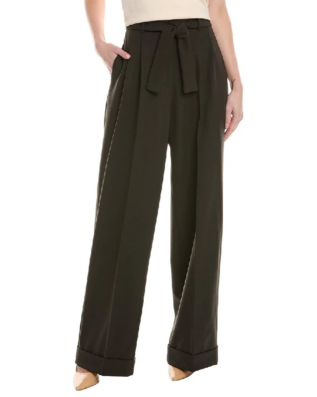 Tailored stretch tight trousers for women with comfortable waistband and flattering design -Piazza Sempione Wool-Blend Pant