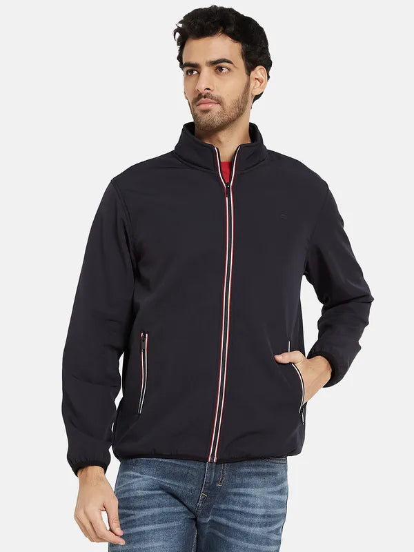 Mettle Men Navy Blue Bomber Jacket