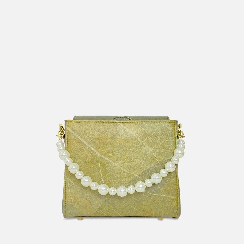 Handle bags with durable hemp for sustainability -Pearl Vegan Crossbody Bag