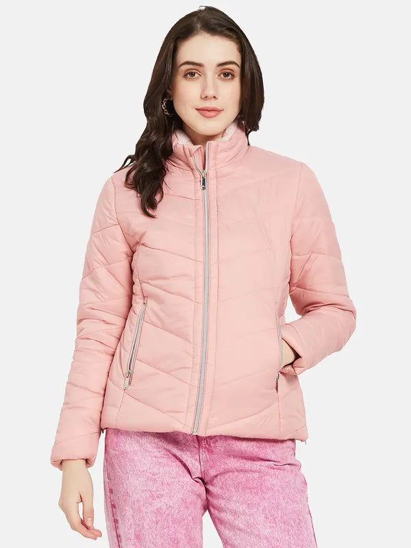 Mettle Women Pink Padded Jacket