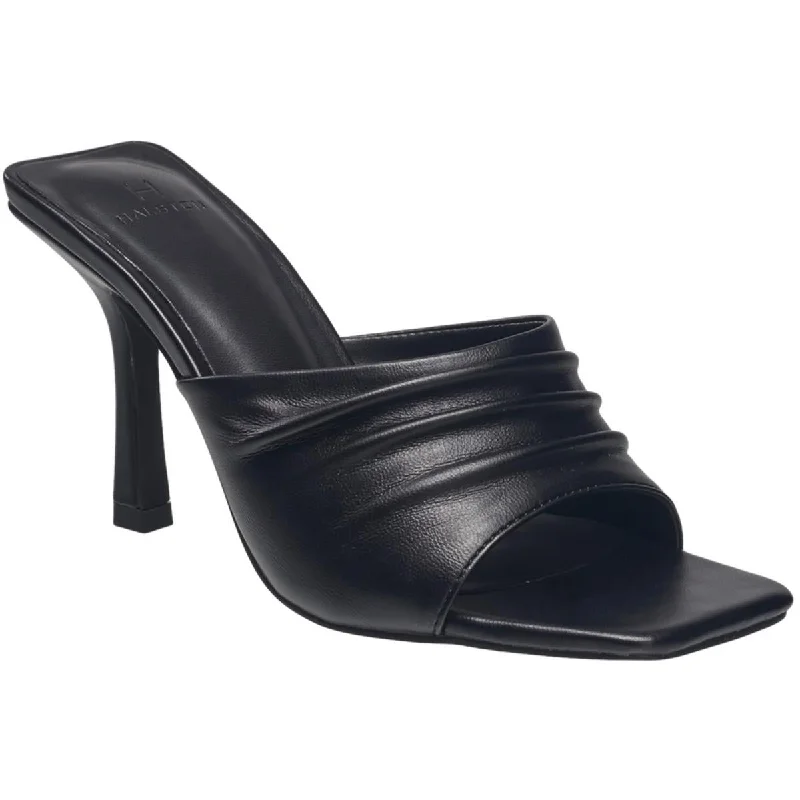 Vintage Dresses for Nostalgia -H Halston Womens Vegan Leather Dressy Heels