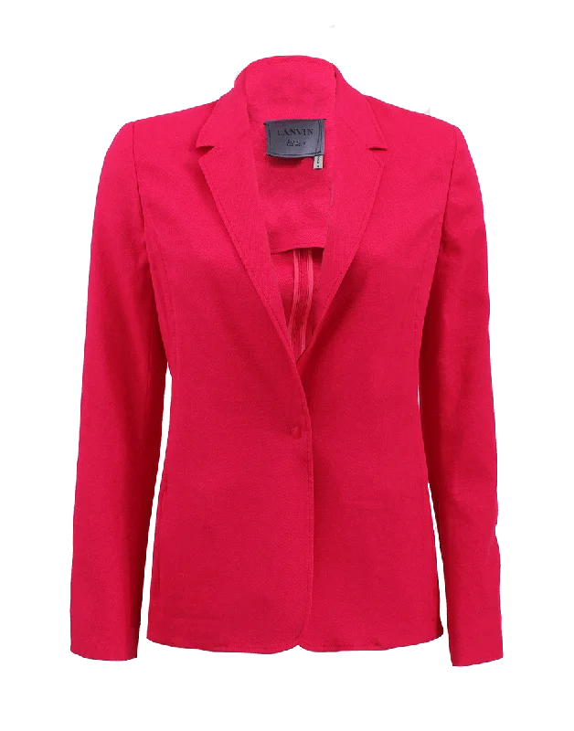 Blazers for travel pack light and easy -Stretch Pique One Button Blazer