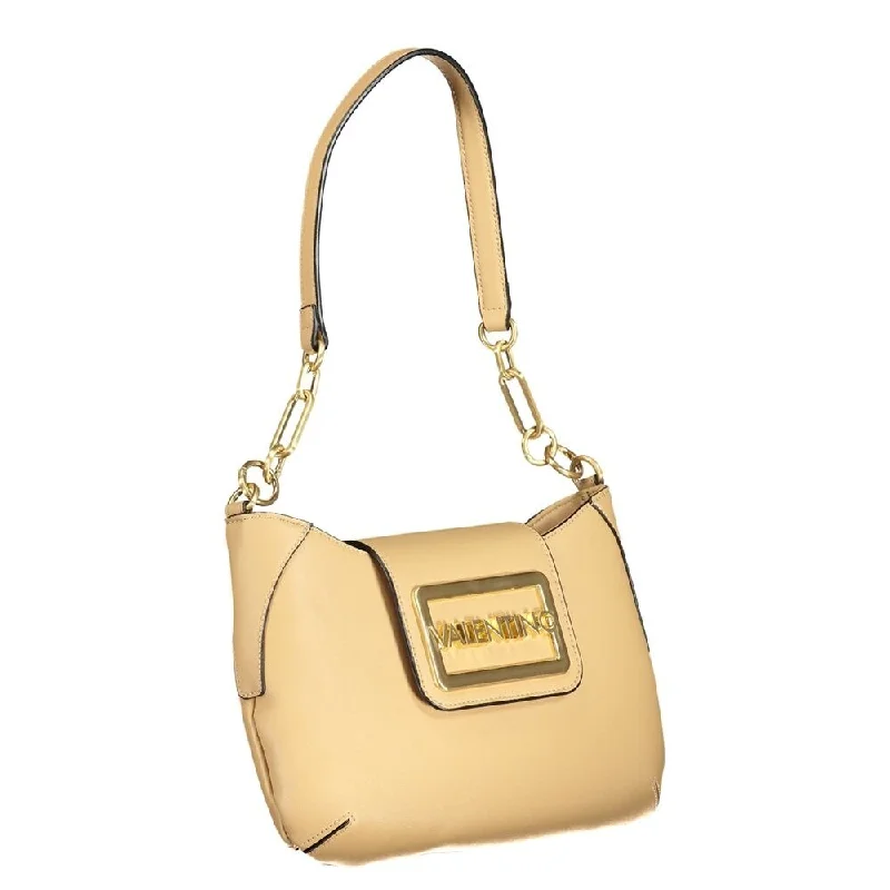 Handle bags with vintage vibes for nostalgia -Valentino Bags Beige Polyethylene Women's Handbag