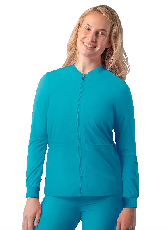 Addition Women's Bomber Zipped Jacket by Adar XXS-3XL / TEAL BLUE