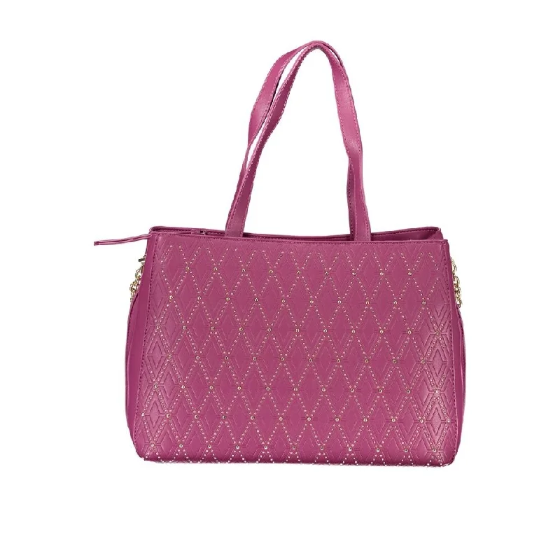 Handle bags with geometric patterns for modernity -Valentino Bags Purple Polyethylene Women's Handbag