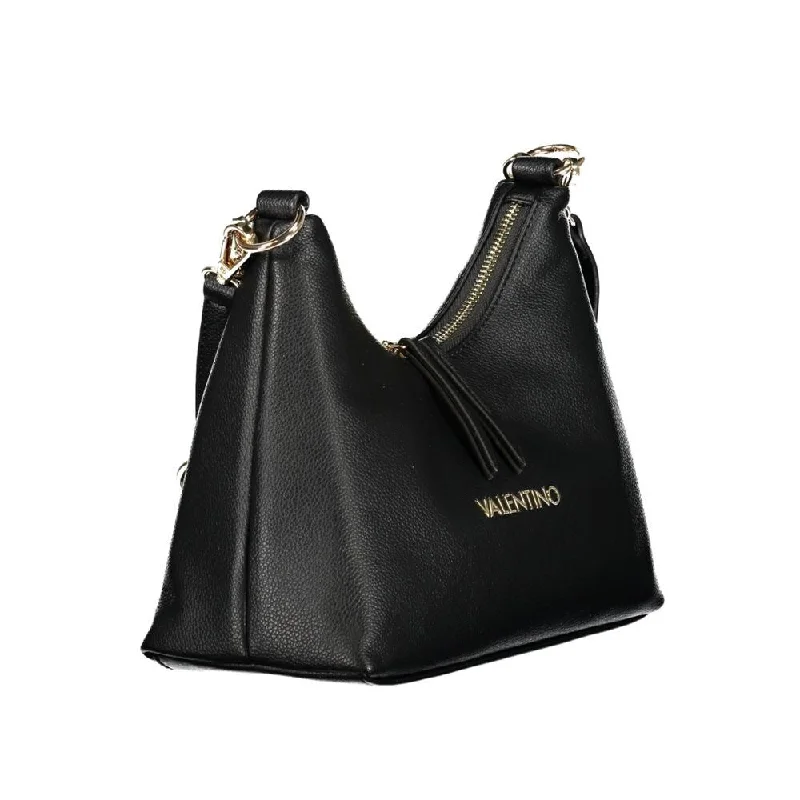 Handle bags with rugged canvas for outdoors -Valentino Bags Black Polyethylene Women's Handbag