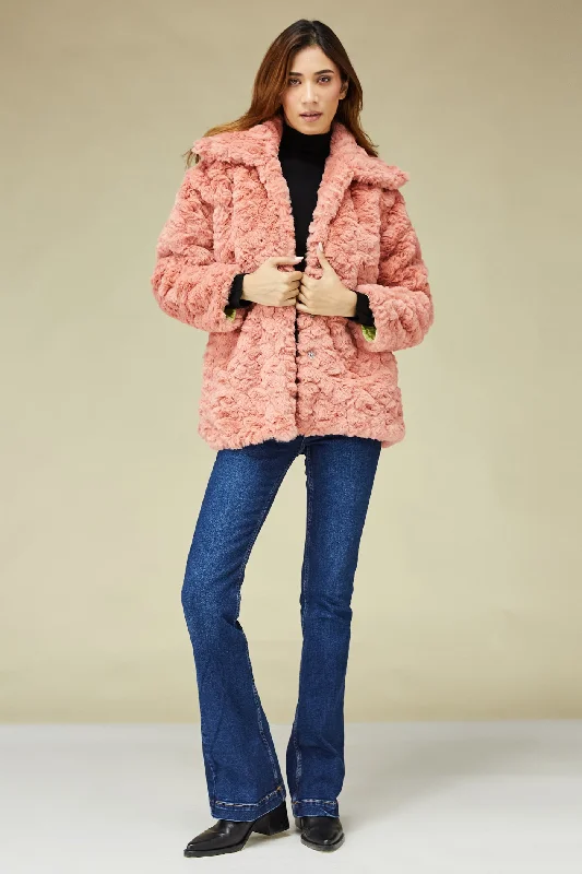 Blush Pink Fur Jacket