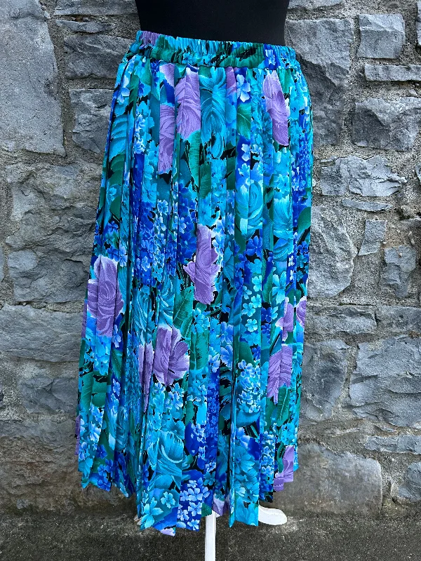 Anniversary Dresses for Special -80s green&purple pleated skirt uk 10-12