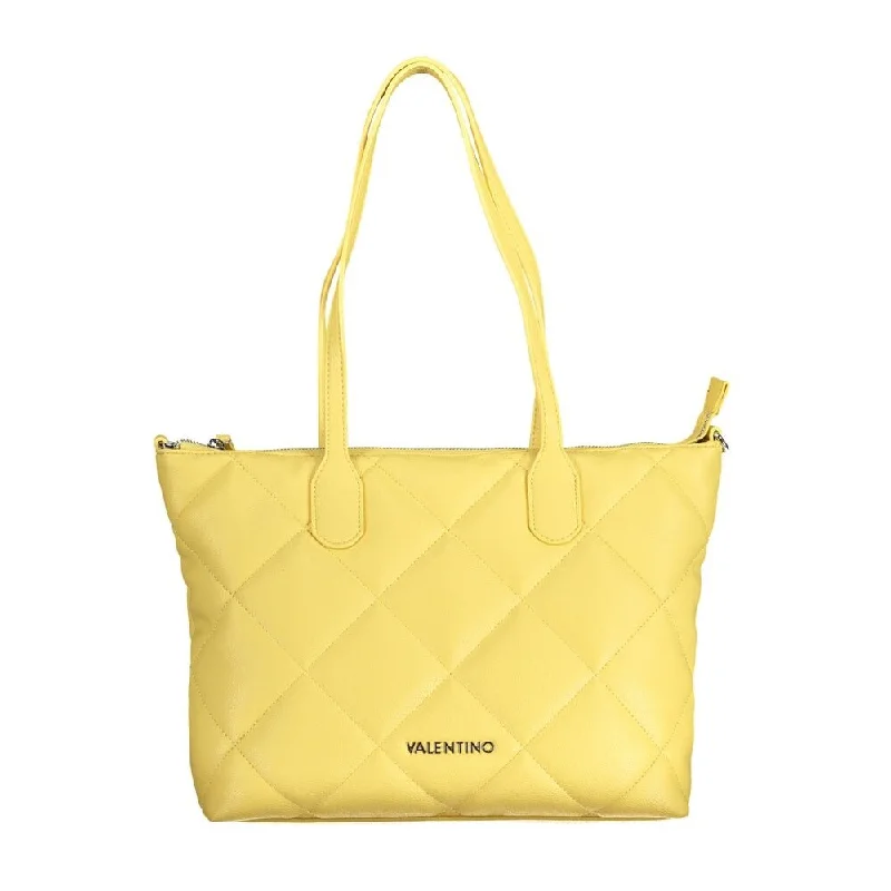 Handle bags with wide openings for access -Valentino Bags Yellow Polyethylene Women's Handbag