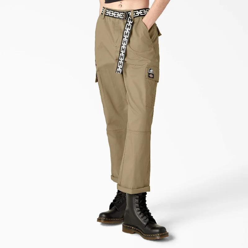 High-rise tight trousers for women with side zippers for easy styling -Dickies Dickies x Lurking Class Women’s Relaxed Fit Cropped Cargo Pants