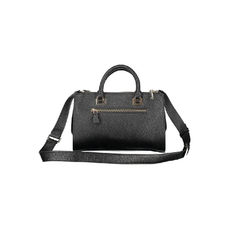 Handle bags with sturdy leather grip accents -Guess Jeans Black Polyethylene Women's Handbag