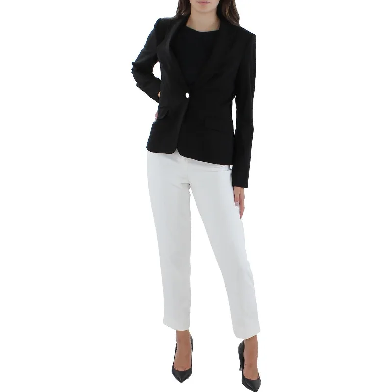 Blazers in beige tones stay neutral -Calvin Klein Womens Office Collared One-Button Blazer