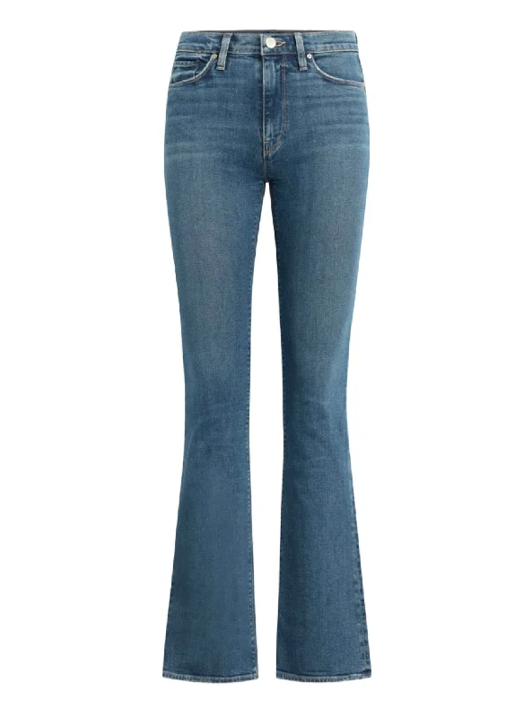 Soft wool tight trousers for women with cozy, refined fabric for cold weather -Women's Barbara Bootcut Jeans In Blue