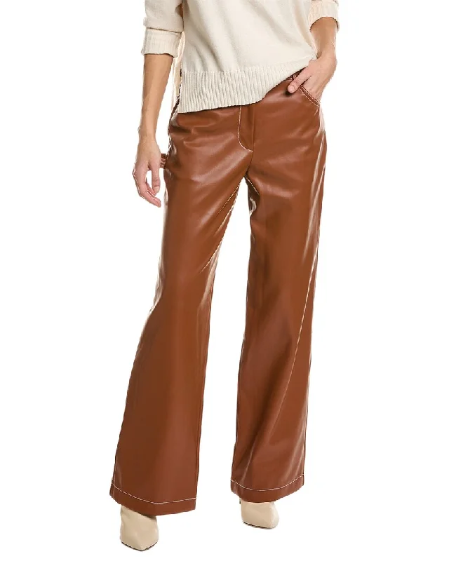 Pleated tight trousers for women with vintage-inspired design and modern twist -STAUD Domino Pant