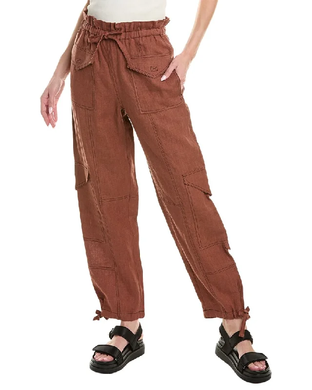 Smart casual tight trousers for women with cuffed ankle and tailored design -GANNI Hemp Pant