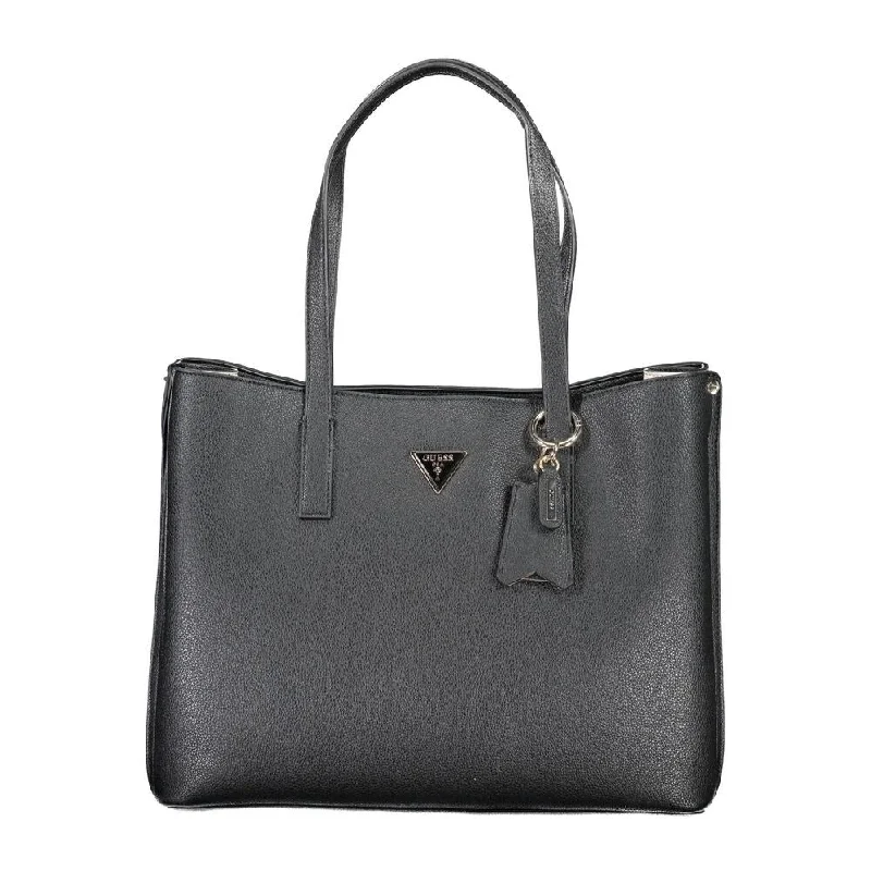 Handle bags with compact designs for portability -Guess Jeans Black Polyethylene Women's Handbag