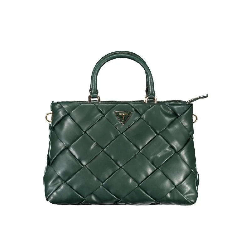 Handle bags with vintage vibes for nostalgia -Guess Jeans Green Polyethylene Women's Handbag