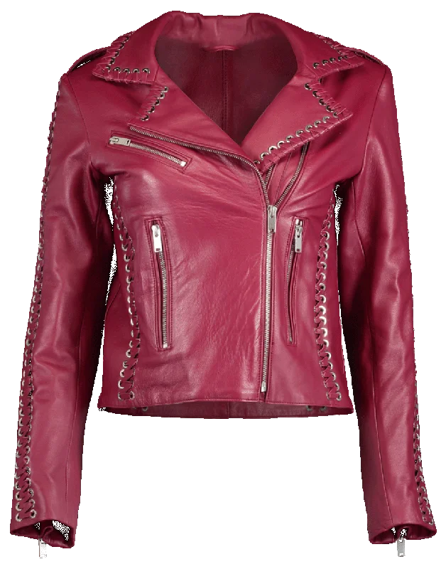 Whipstitch Vinyl Leather Jacket