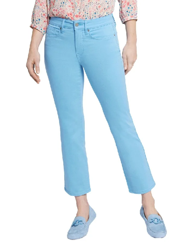 Stretch-fit tight trousers for women with all-over fit and body-hugging silhouette -NYDJ Marilyn Bluebell Straight Leg Jean