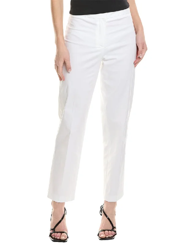 Tight trousers for women with leather accents and modern, bold design -Kobi Halperin Jemma Twill Ankle Pant