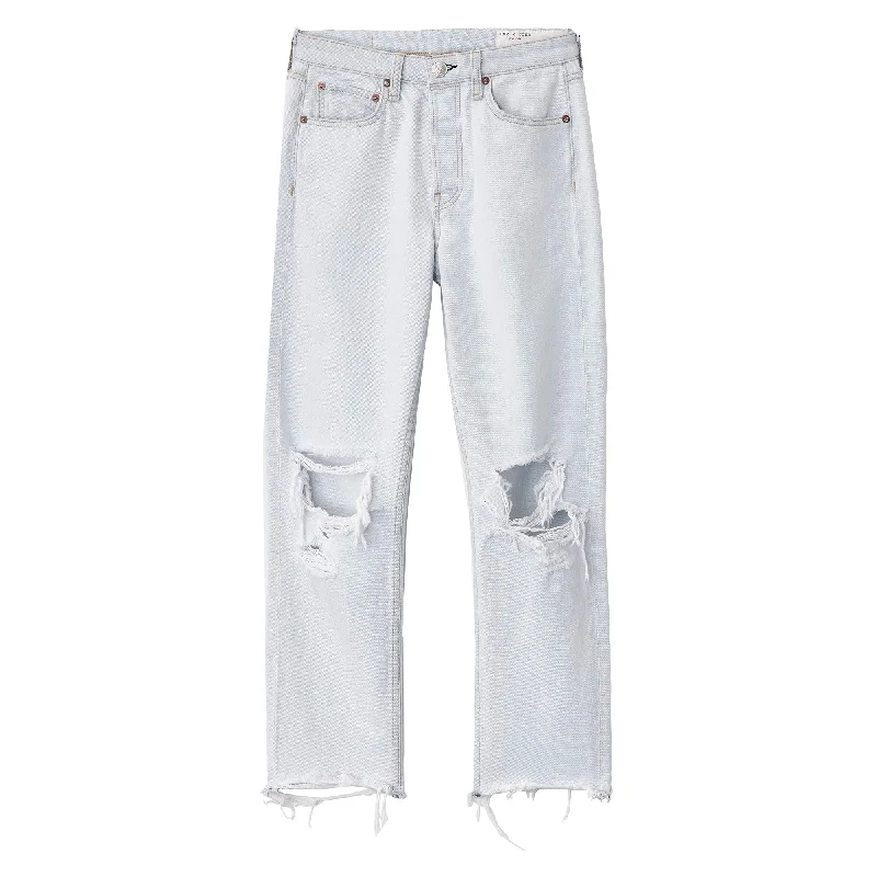 High-waisted tight trousers for women with slimming silhouette and smooth fit -rag & bone Women's Maya High Rise Slim Ditch Plain Ripped Jeans