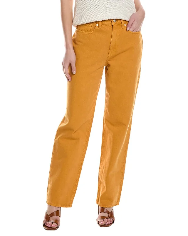 Skinny tight trousers for men with fade-resistant fabric for long-lasting wear -Madewell Baggy Ochre Fresco Straight Jean