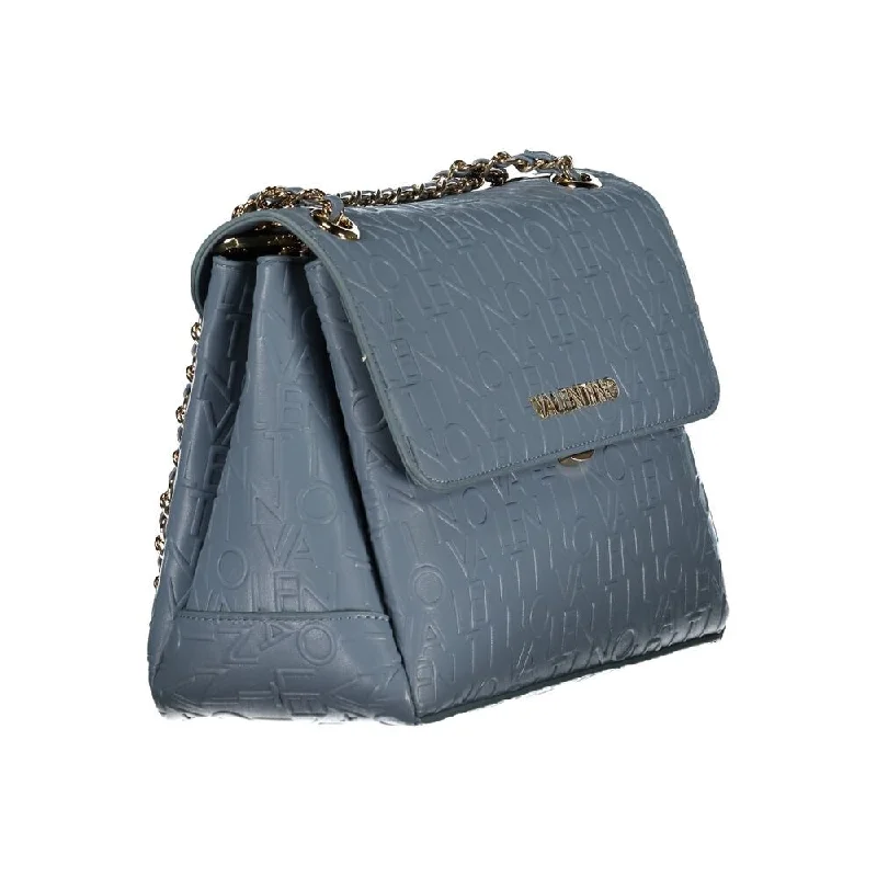 Handle bags with vegan suede for softness -Valentino Bags Light Blue Polyethylene Women's Handbag