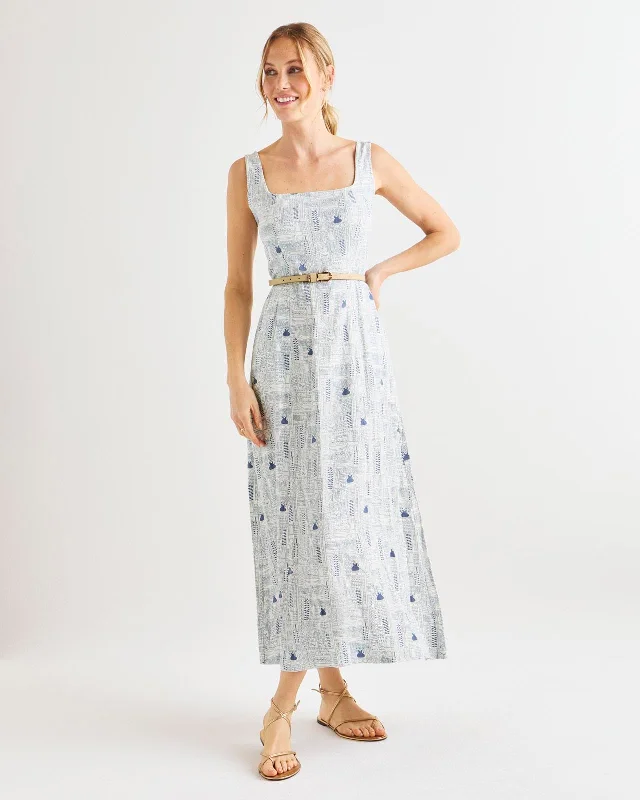 Denim Dresses for Casual Style -Tessa Eze Print Maxi Dress