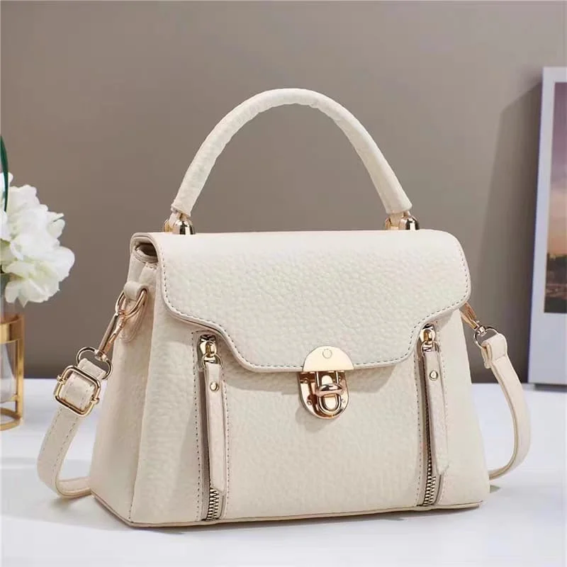 Handle bags with sleek silhouettes for fashion -White Zyne Handbag