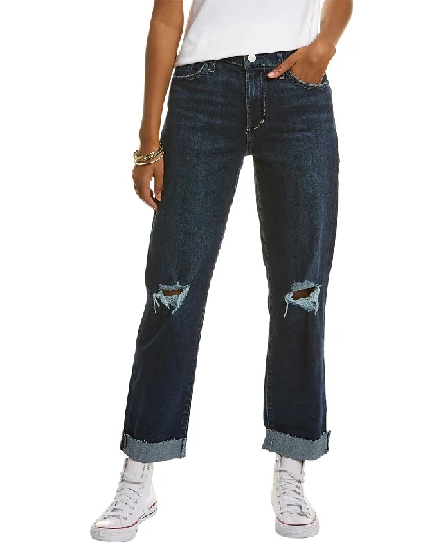 High-rise tight trousers for women with side zippers for easy styling -JOE'S Jeans The Niki Mid-Rise Biloxi Boyfriend Jean