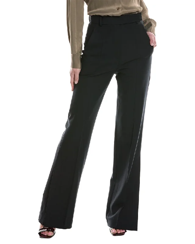 Casual tight trousers for women with cotton blend fabric for easy everyday wear -Max Mara Denaro Wool Trouser