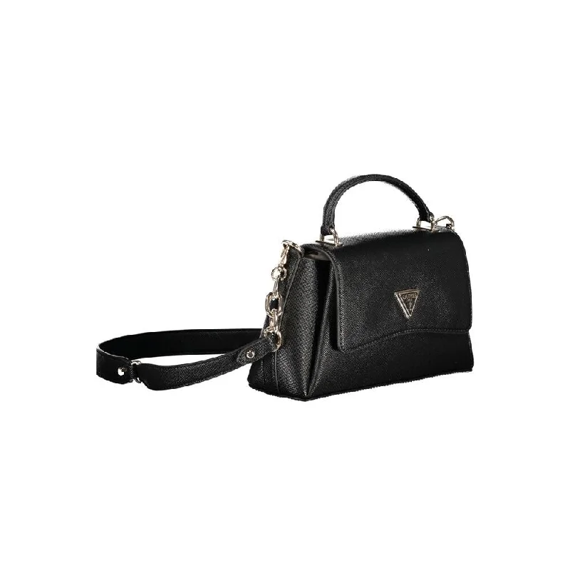 Handle bags with retro logos for charm -Guess Jeans Black Polyethylene Women's Handbag