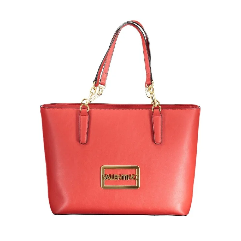 Handle bags with zipper tops for security -Valentino Bags Red Polyethylene Women's Handbag