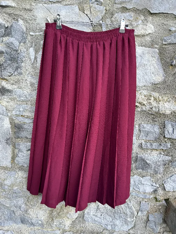 Wedding Dresses for Bridal Look -90s maroon pleated skirt uk 14-16