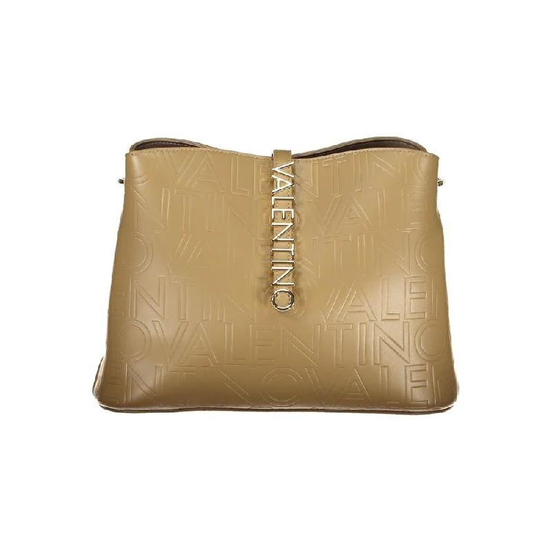 Handle bags with vintage clasps for nostalgia -Valentino Bags Beige Polyethylene Women's Handbag