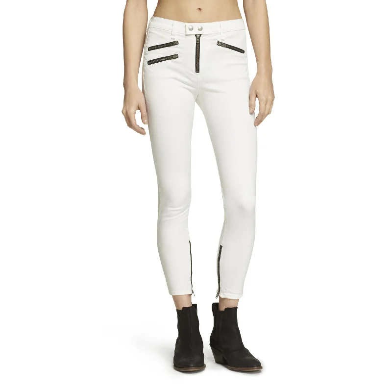 Tight-fitting trousers for men with stretchable material for flexibility and comfort -rag & bone White High Rise Biker Jeans