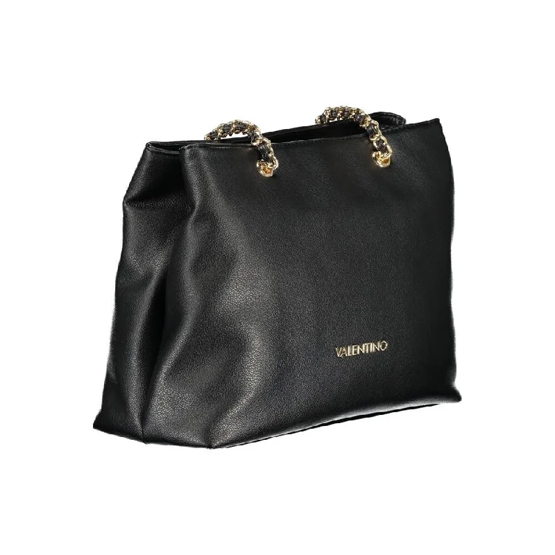 Handle bags with sleek leather for work -Valentino Bags Black Polyethylene Women's Handbag