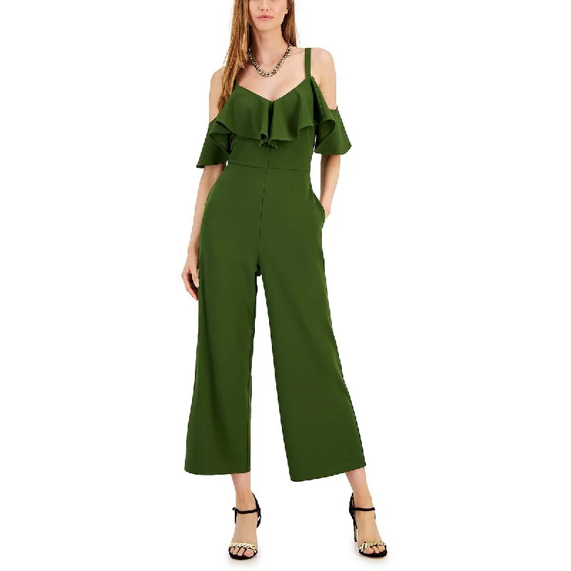 Silk Dresses for Luxurious -Rachel Rachel Roy Womens Cold Shoulder Dressy Jumpsuit