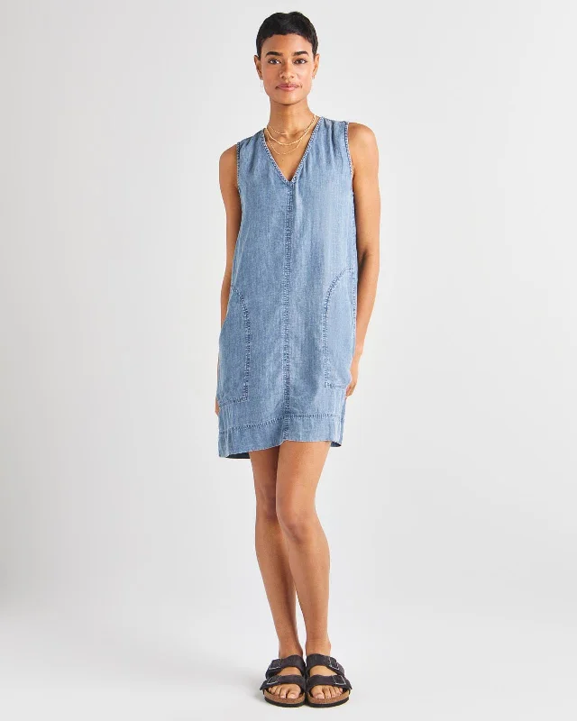 Spandex Dresses for Flexible -Dawson Indigo Mini Dress