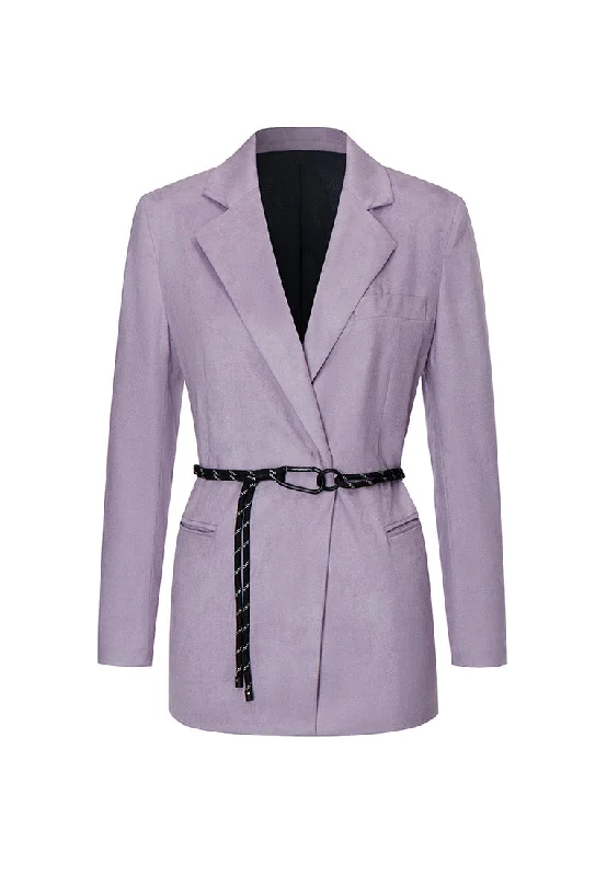 Blazers for statement looks turn heads -Sienna Belted Cotton Blazer 3.0