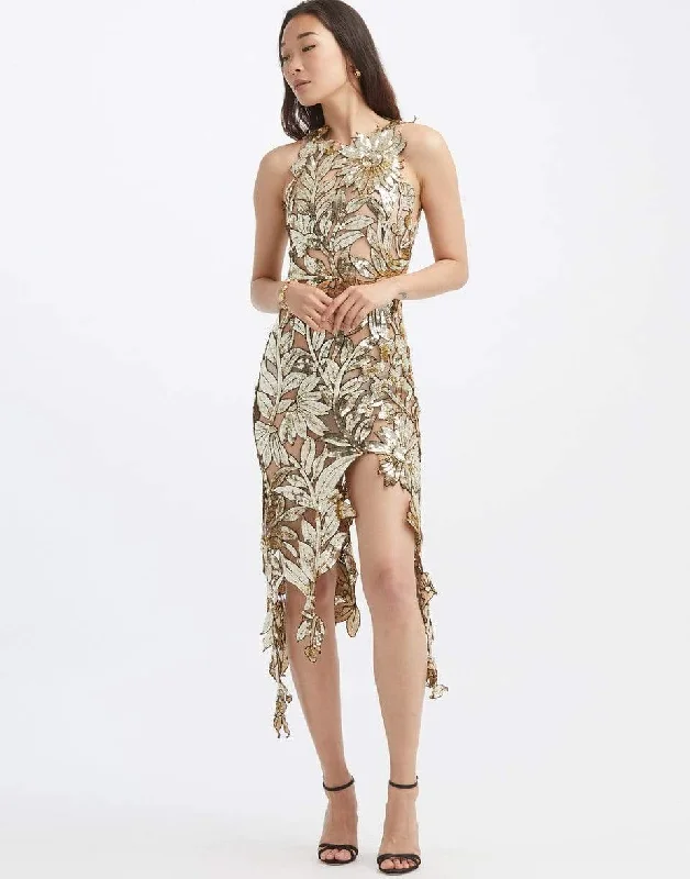 Short-sleeved Dresses for Summer -Sequin Floral Embroidered Dress