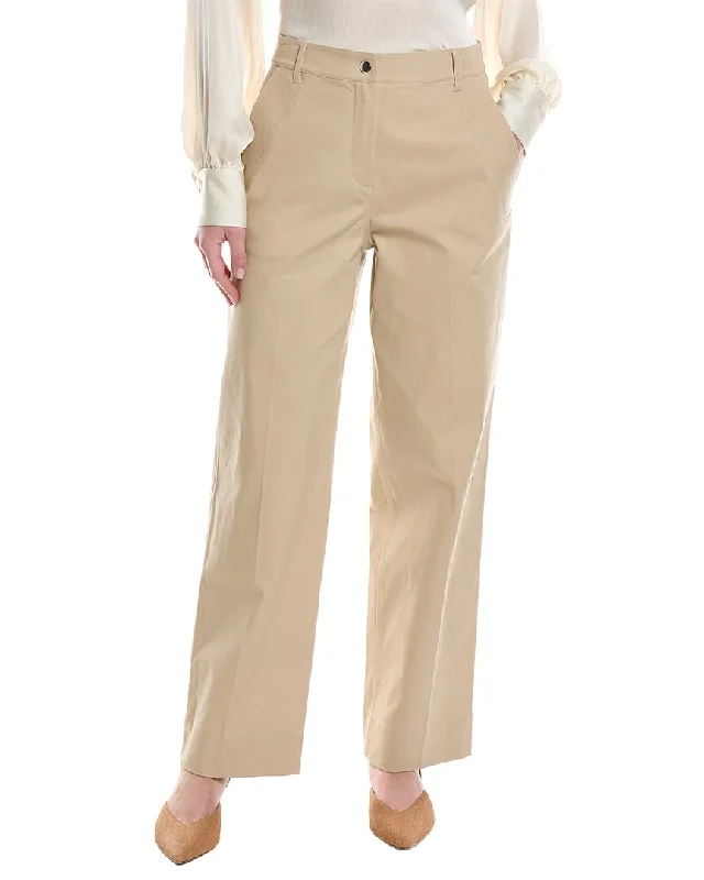 High-waisted tight trousers for women with pleated front and polished design -Halston Sam Pant