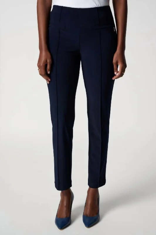 Statement tight trousers for women with bold color options for fashion-forward looks -Women's Jacquard Pants In Midnight Blue