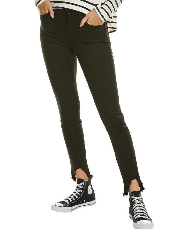 Stretchy knit tight trousers for women with soft fabric and relaxed fit -FRAME Denim Le High Blackfinn Skinny Jean