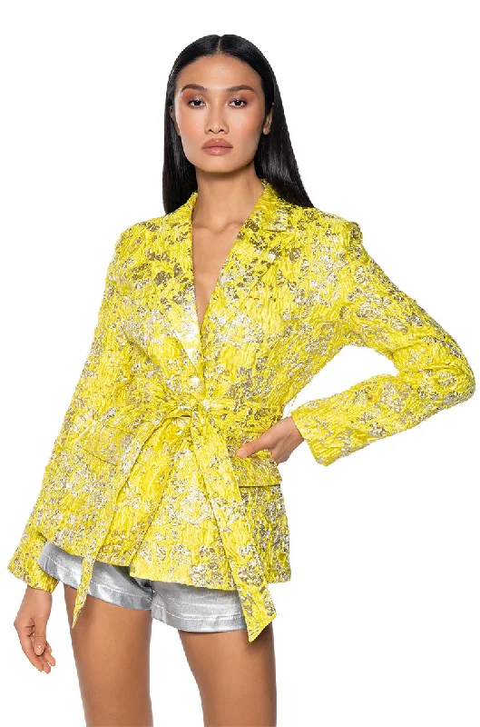 Blazers for creative types spark inspiration -HOLIDAY BROCADE QUILTED LINED BLAZER